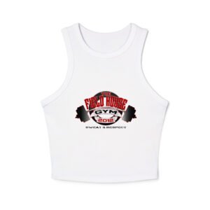 Women's micro rib racer tank top
